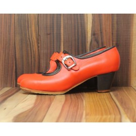 Lola 39,5 A Leather Naranja Cubano 5 Visto R. Negro