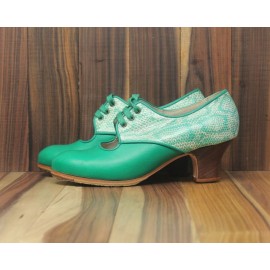 Carmela 35,5 A+PR Leather Esmeralda Carrete 5 Visto Atrás Serpiente