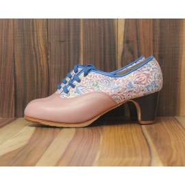 Chapín Mujer 38 A Leather Bailarina Clásico 5 Visto Atrás Fantasía R. Azul