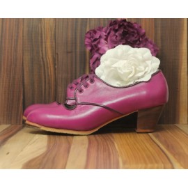 Carmela 40 A+PR Piel Magenta Cubano 5 Visto