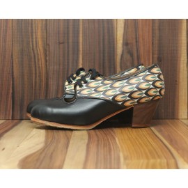 Carmela 36 AA Leather Negro Cubano 5 Visto Atrás Fantasía Vintage