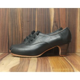 Chapín Mujer 40 A Piel Negro Clásico 5 Visto (Filis Beige)