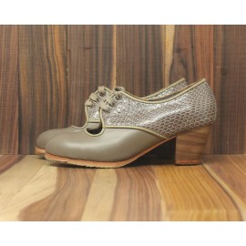 Carmela 34 A+PR Leather Taupé Cubano 5 Visto Atrás Serpiente 41