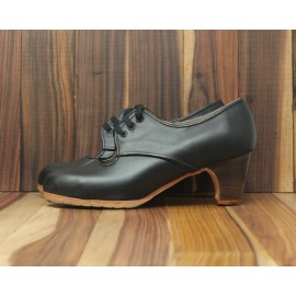 Carmela 37 AA Leather Negro Clásico 5 Visto (Filis Beige)