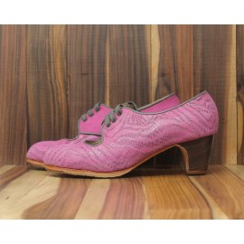 Carmen 39 A Charlot Fucsia Clásico 5 Visto Interior Nobuck Fucsia R. Gris