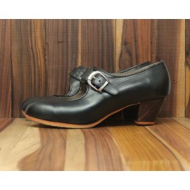 Lola 39,5 A Leather Negro Cubano 5 Visto (Filis Beige)