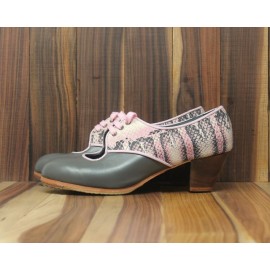Carmela 38 A+PR Leather Gris Cubano 5 Visto Atrás Serpiente Rosita