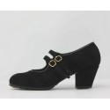 Manuela 34.5 A Suede Negro Cubano 5 Forrado