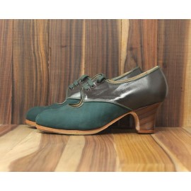 Carmela 35 AA Nubuck Bosque Carrete 5 Visto Atrás Piel Chocolate