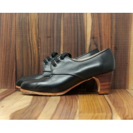 Carmela 37,5 AA Piel Negro Clásico 5 Visto (Filis Beige)