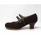Manuela 36 A+PR Suede Marron Carrete 5 Visto Correas Fantasia