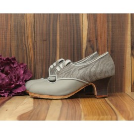 Carmela 35 AA+PR Nobuck Gris Carrete 5 Visto Atrás Charlot Gris