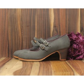 Manuela 35 A Nubuck Gris Marengo Clásico 5 Visto R. Vino