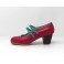 Manuela 34,5 A Leather Fucsia Cubano 5 Visto Correas Leather Turquesa