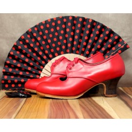Carmela 39 A+PR Leather Rojo Sangre Carrete 5 Visto