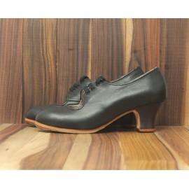 Carmen 38 AA Leather Negro Carrete 5 Visto (Filis Beige)