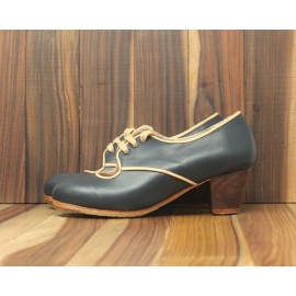 Carmela 35,5 A+PR Leather Navy Cubano 5 Visto R. Natural