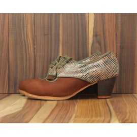 Carmela 34 A+PR Nubuck Teja Cubano 5 Visto Atrás Serpiente 40 R. Oliva