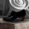 Carmela 34.5 AA Leather Negro Clásico 5 Visto Atrás Suede