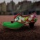 Carmela 37 A+PR Leather Verde Manzana Carrete 5 Visto Atrás Fantasía Floreada R. Rosa