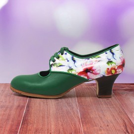 Carmela 39,5 A+PR Leather Verde Oscuro Carrete 5 Visto Atrás Charol Primavera