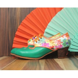 Carmela 40 A+PR Leather Esmeralda Cubano 5 Visto Atrás Fantasía Acuarela R. Naranja