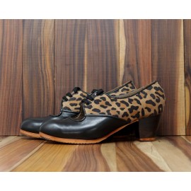 Carmela 38 A Piel Negro Cubano 5 Visto Atrás Animal Print
