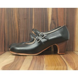 Manuela 37 AA Piel Negro Clasico 5 Visto (Filis Biege)