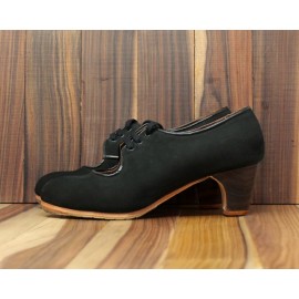 Carmen 36,5 A Nobuck Negro Clásico 5 Visto (Filis Beige)