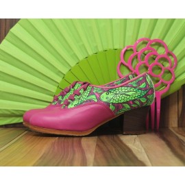 Chapín Mujer 35 A Piel Fucsia Cubano 5 Visto Atrás Fantasía Carpas