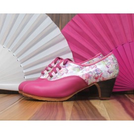 Chapín Mujer 37,5 A Leather Fucsia Clásico 5 Visto Atrás Fantasía