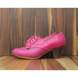 Carmela 37 AA Leather Rosa Magenta Carrete 5 Visto Atrás Leather Fucsia