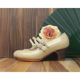 Manuela 36 AA Leather Beige Clásico 5 Visto