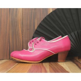 Carmela 40 A+PR Piel Fucsia Cubano 5 Visto R. Rosa Palo