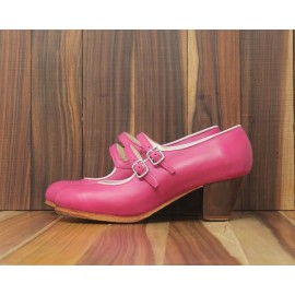 Manuela 36 AA Leather Fucsia Cubano 5 Visto R. Rosa Pálido
