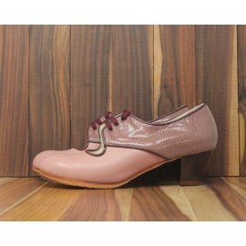Carmela 40 A+PR Piel Bailarina Cubano 5 Visto Atrás Fantasía Terracota