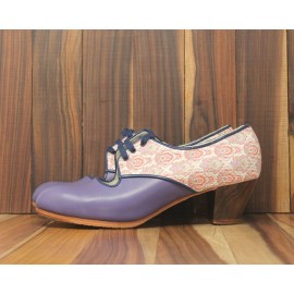 Carmela 41,5 A Piel Uva Cubano 5 Visto Atrás Damasco Coral R. Navy