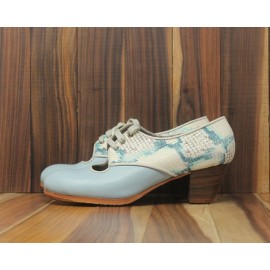 Carmela 38 A+PR Leather Cielo Cubano 5 Visto Atrás Serìente Blanquiazul