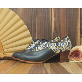 Chapín Mujer 36 A+PR Leather Navy Cubano 5 Visto Atrás Fantasía