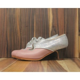 Carmela 36 A Leather Bailarina Clásico 5 Visto Atrás Fantasía Diamante R. Plata
