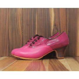 Chapín Mujer 37 A+PR Leather Fucsia Carrete 5 Visto Atrás Fantasía Magenta
