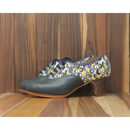 Chapín Mujer 36 A Leather Navy Clásico 5 Visto Atrás Fantasía Círculos Acuarela