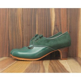 Carmela 39 A+PR Leather Verde Pino Clásico 5 Visto Atrás Suede Verde