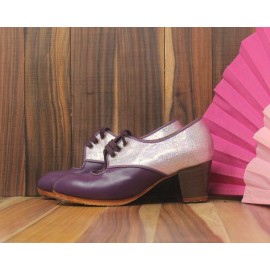 Carmela 34 AA+PR Leather Púrpura Cubano 5 Visto Atrás Fantasía Diamante Rosa