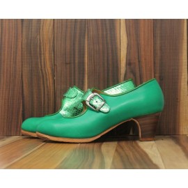 Lola 37,5 A Leather Esmeralda Clásico 5 V⁫isto Interior Y Correa Fantasía Lentejuela