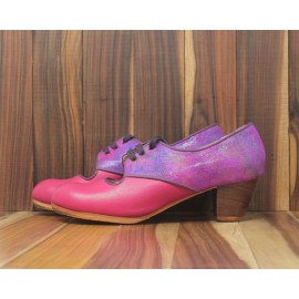 Carmela 40 A+PR Leather Fucsia Cubano 5 Visto Atrás Fantasía Buganvilla
