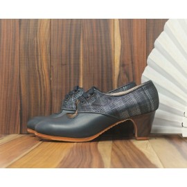 Carmela 37,5 A+PR Piel Navy Clásico 5 Visto Atrás Fantasía Tartán Navy
