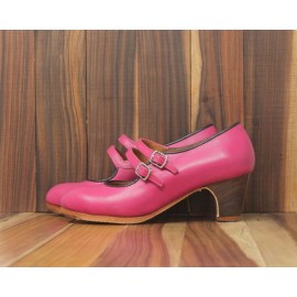 Manuela 36 A+PR Piel Fucsia Clásico 5 Visto R. Negro