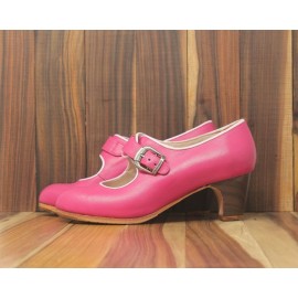Lola 38 AA Leather Fucsia Clásico 5 Visto R. Rosa Pálido