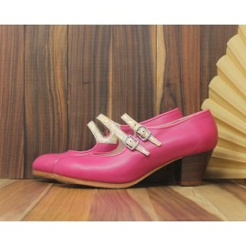 Manuela 36,5 A+PR Leather Fucsia Cubano 5 Visto Correas Damasco